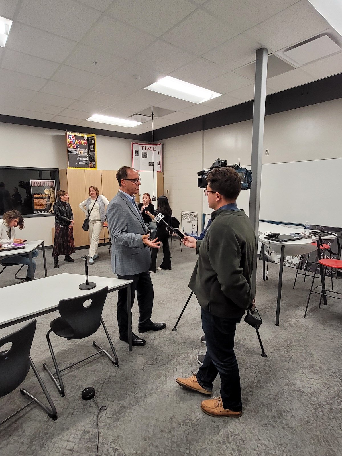 When possible, Rock the Vote brings in candidates to answer student's questions about their campaigns and politics.