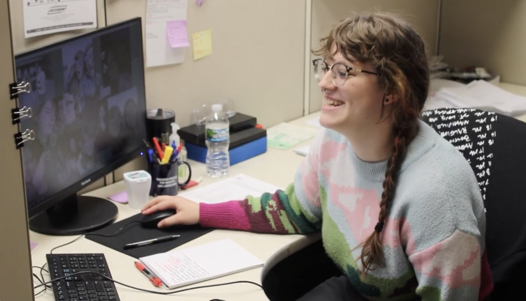 Intern and Wabash County Fellowship Participant Aylee Rupert working at MPI Carver.