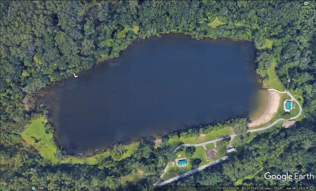 Bowman Lake at Fox Island Park before the derecho.