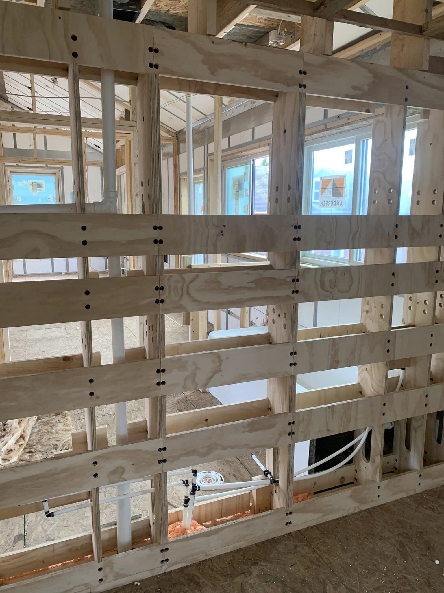 Inside the house being built by Houm.