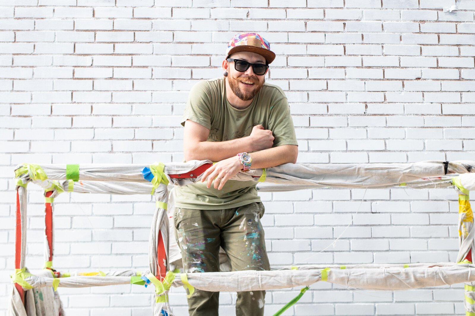 World-famous muralist Arlin Graff begins his mural on the Shindigz building at 919 South Harrison St. in Downtown Fort Wayne.