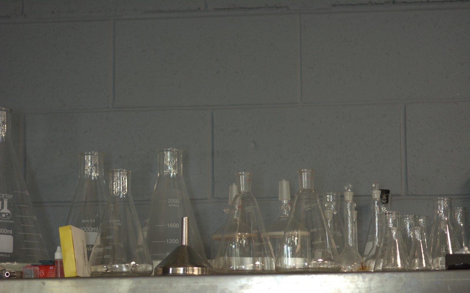 Inside the laboratory at Hatfield & Sons Distillery, where Jake creates their spirits.