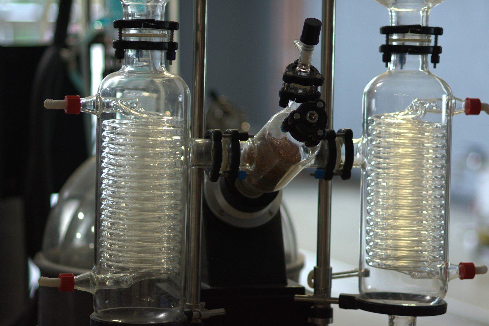 Inside the laboratory at Hatfield & Sons Distillery, where Jake creates their spirits.