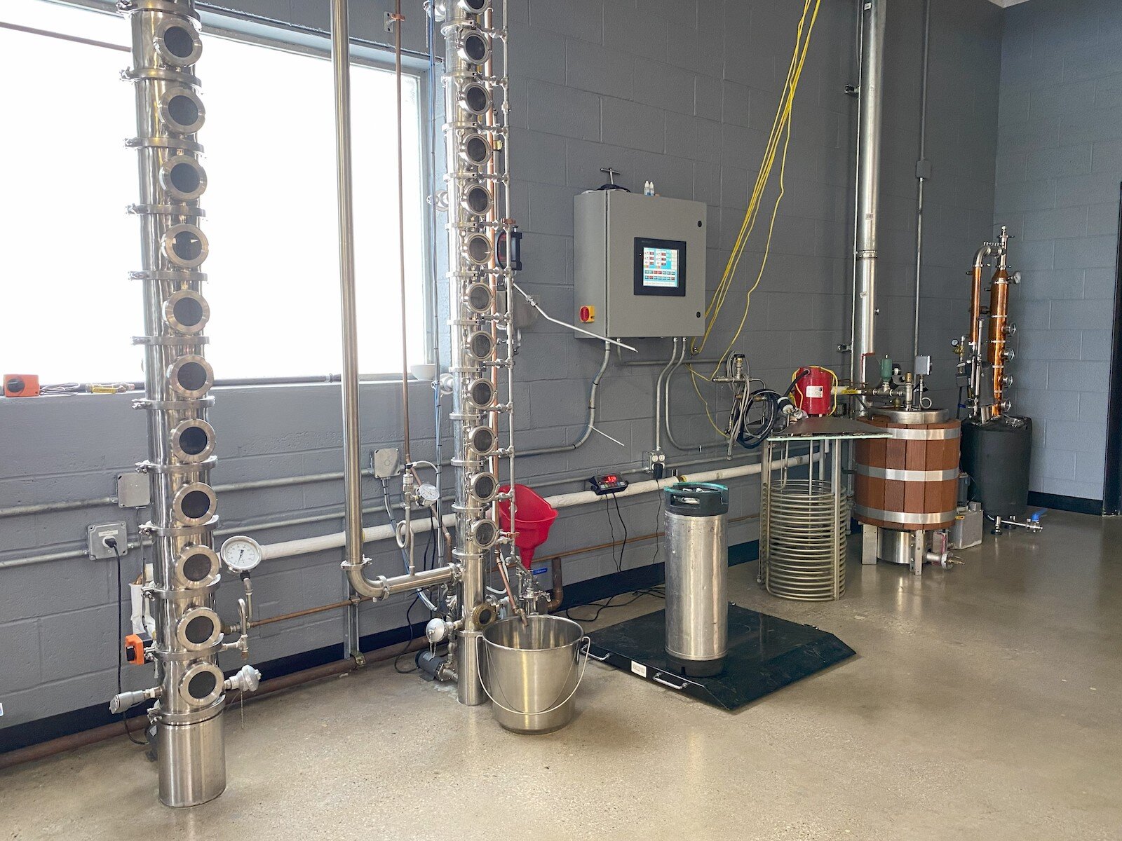 Inside the laboratory at Hatfield & Sons Distillery, where Jake creates their spirits.