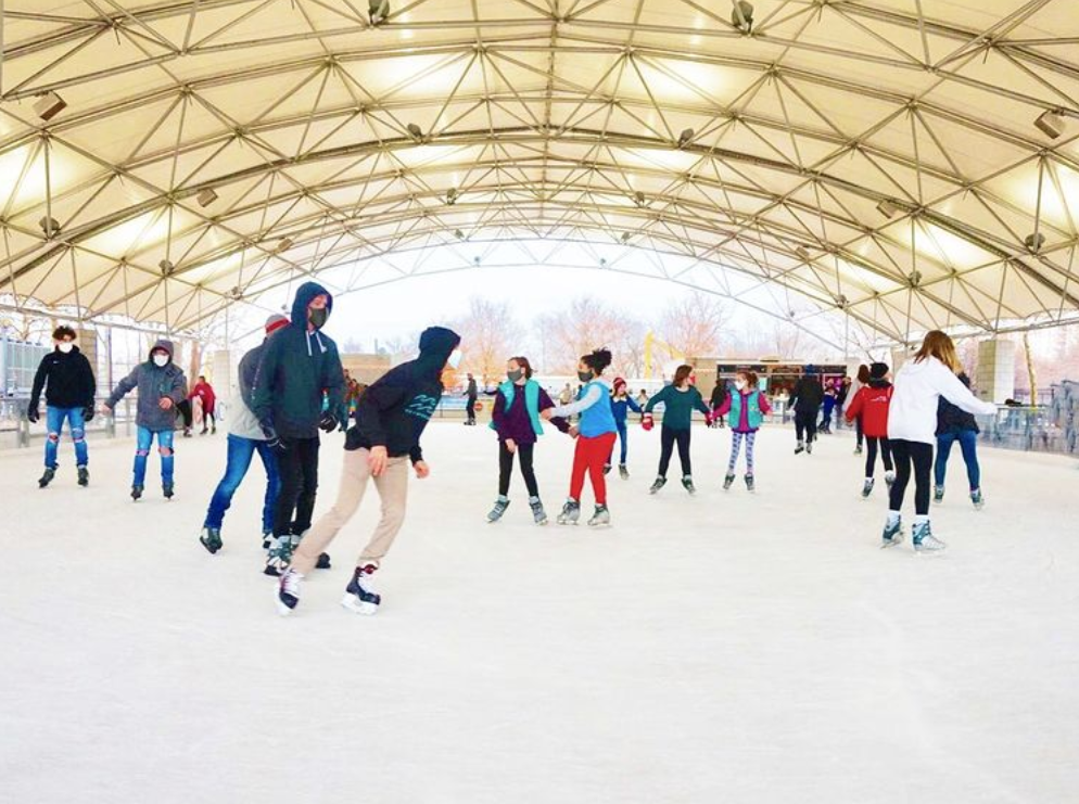 PlacesofNEI Headwaters Park Ice Rink, offering socially distant