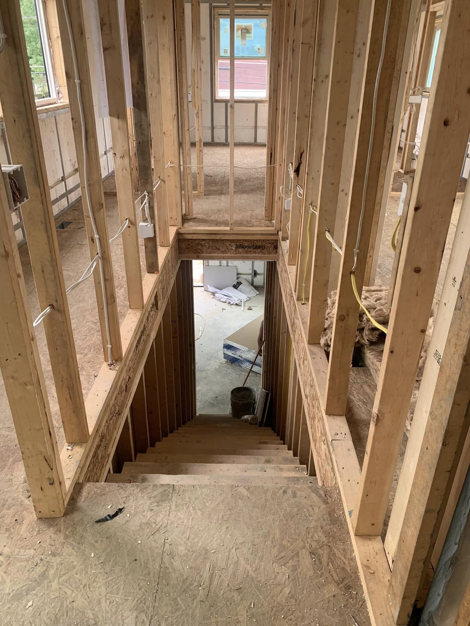 Inside the house being built by Houm.