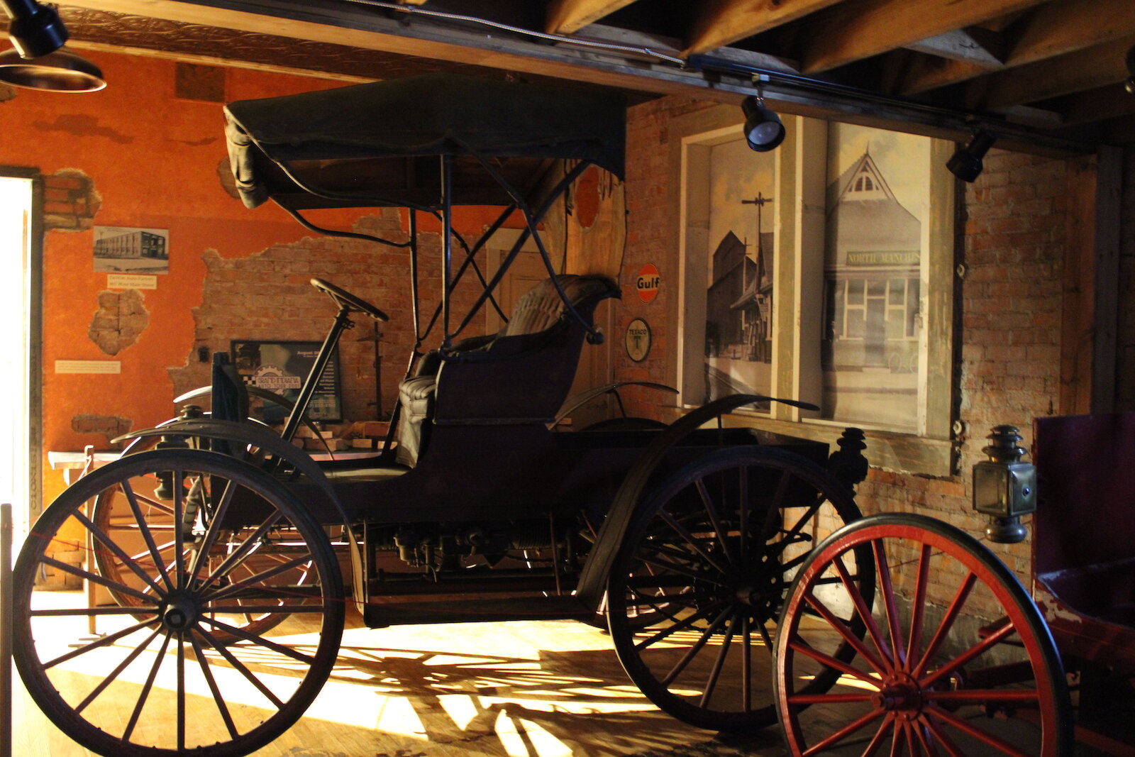 An original, unrestored DeWitt truck that was built in North Manchester in the early 1900s at the North Manchester Center for History.