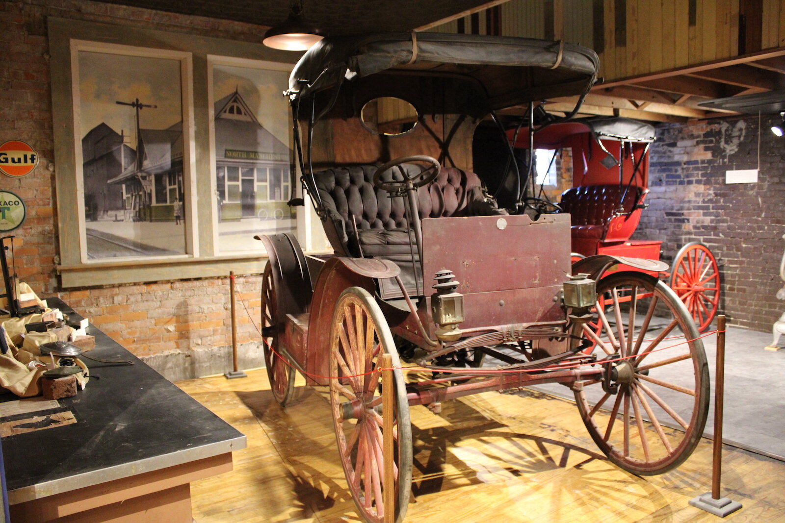 An original, unrestored DeWitt truck that was built in North Manchester in the early 1900s at the North Manchester Center for History.