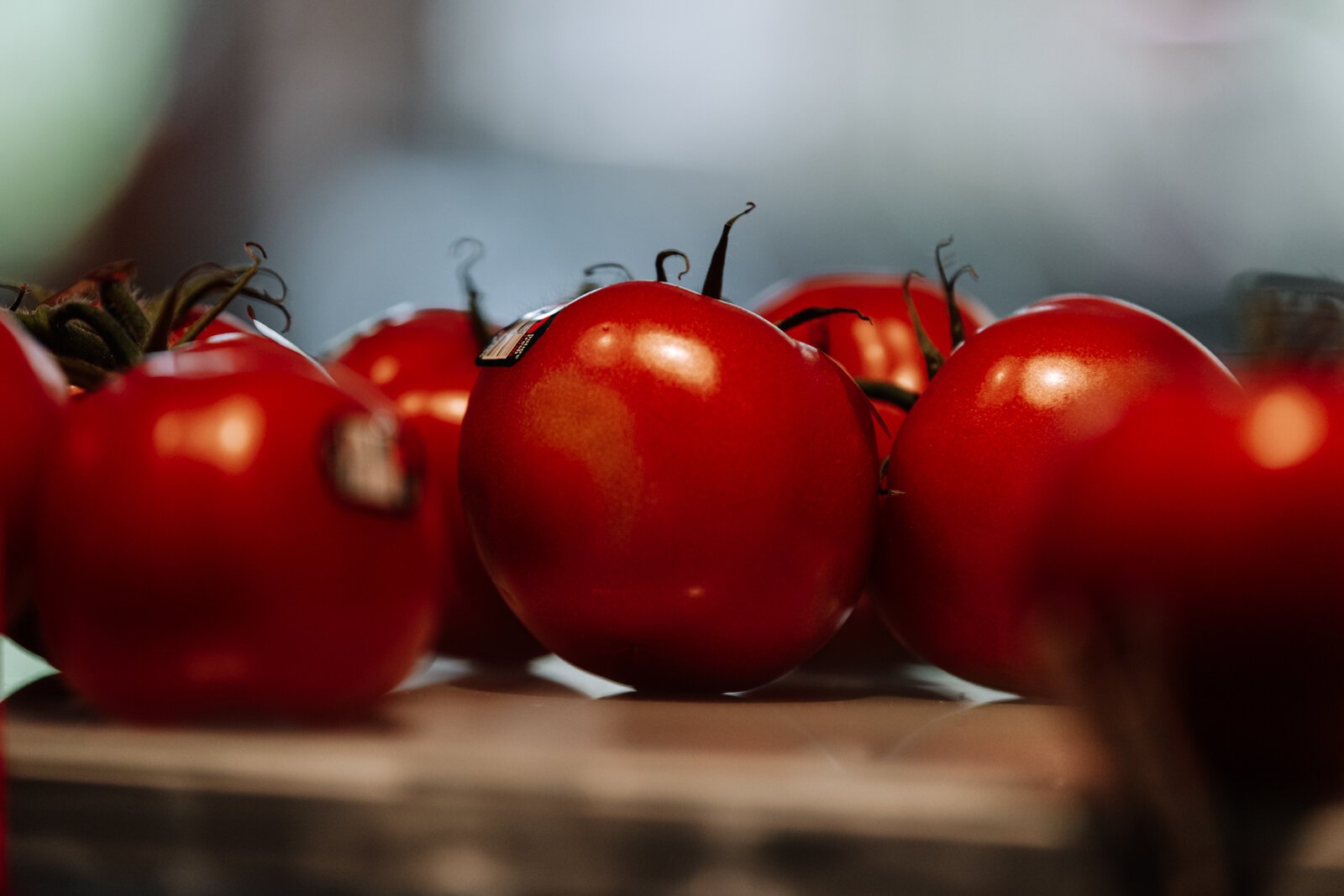 On vine tomatoes at Fort Wayne's Farmers Market on Dynamo Alley. 