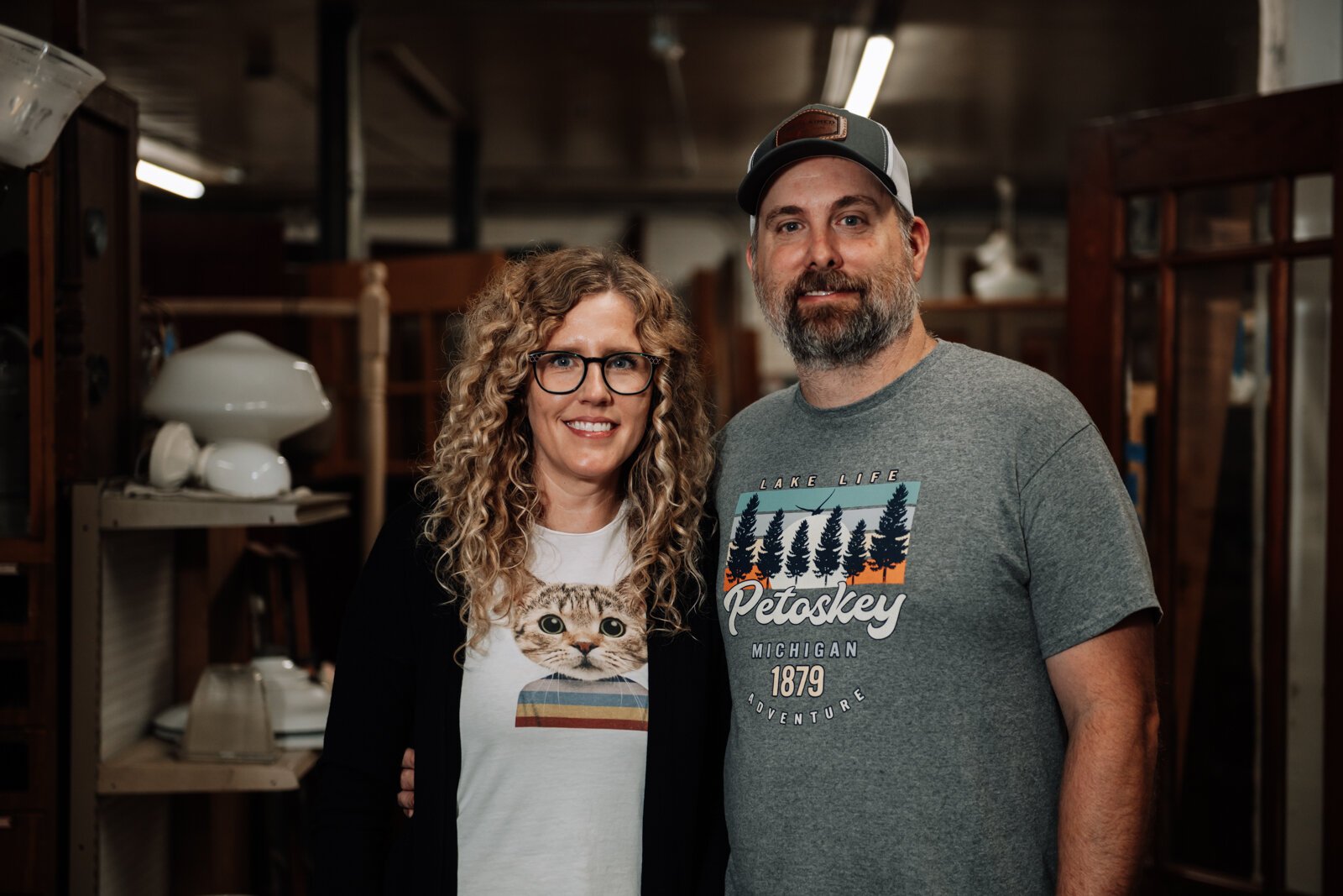 Owners Chuck and Lyndsey Springer at their shop, Reclaimed Fort Wayne, 1514 St. Joseph Blvd. Fort Wayne, IN.