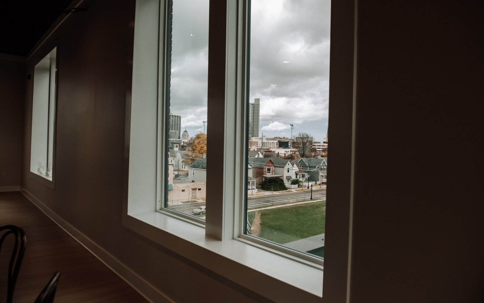 The view from the third floor of The Fairfield includes downtown sites such as the Allen County Courthouse and Parkview Field.