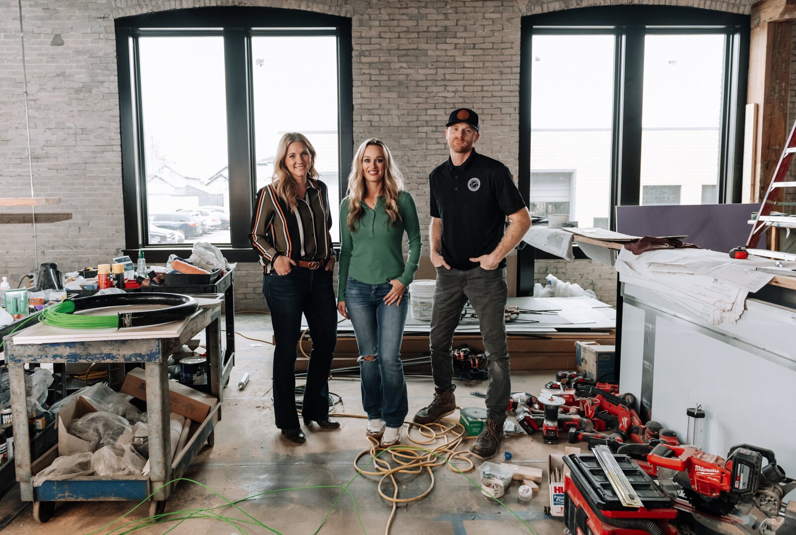 General Manager Nicole Derheimer and Owners Ashleigh and Nathan Newport at Pinhouse Social, the first floor of The Fairfield.