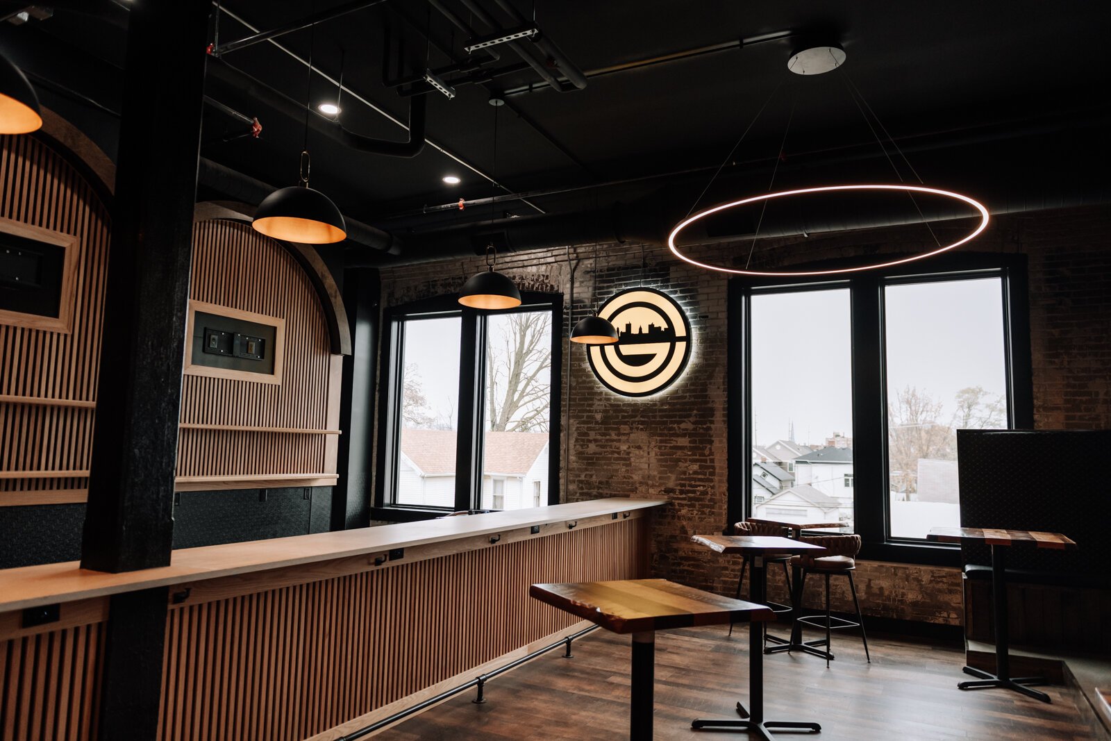 The bar area at Urban Golf on the second floor at The Fairfield.