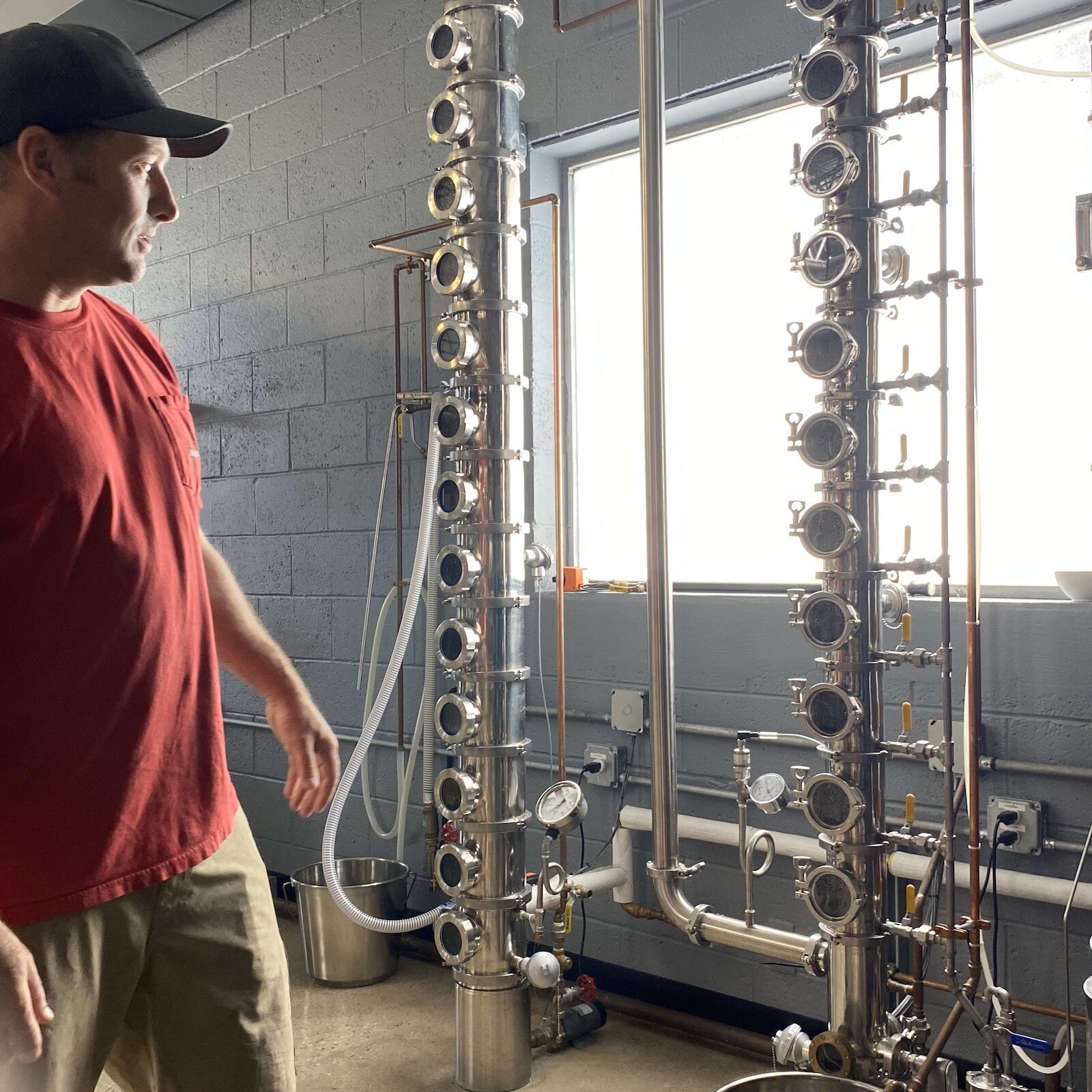 Inside the laboratory at Hatfield & Sons Distillery, where Jake creates their spirits.