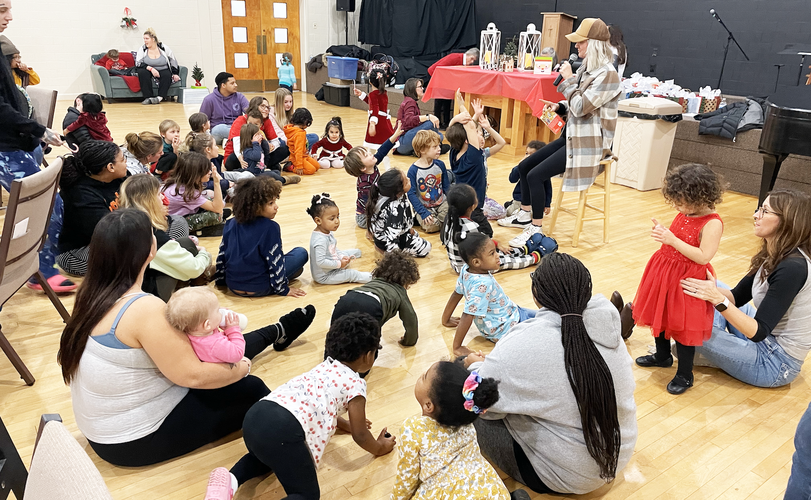 A gathering for moms and their children put on by Journey Beside Mothers.