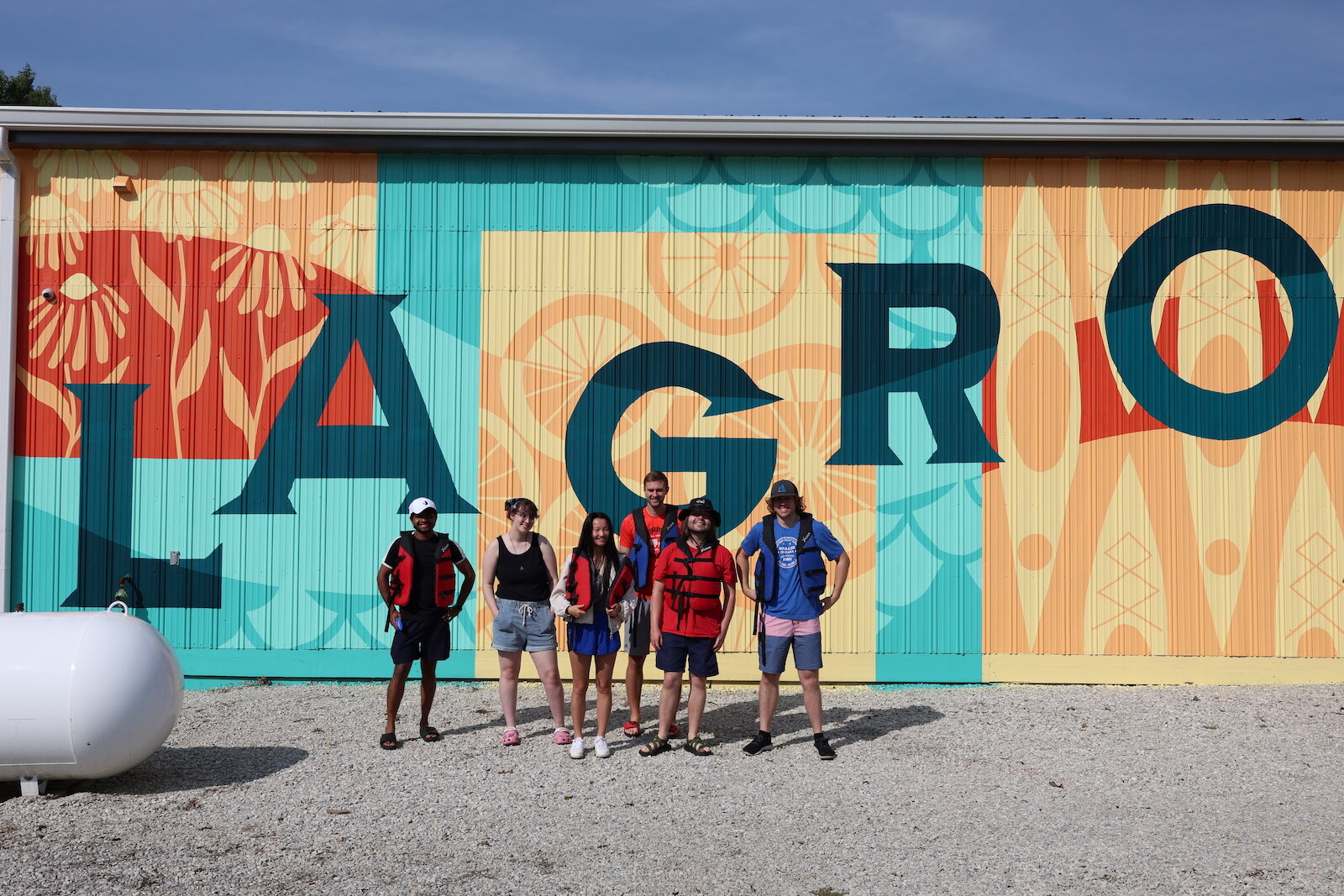 Fellows in Lagro for a kayaking trip on the Wabash River.