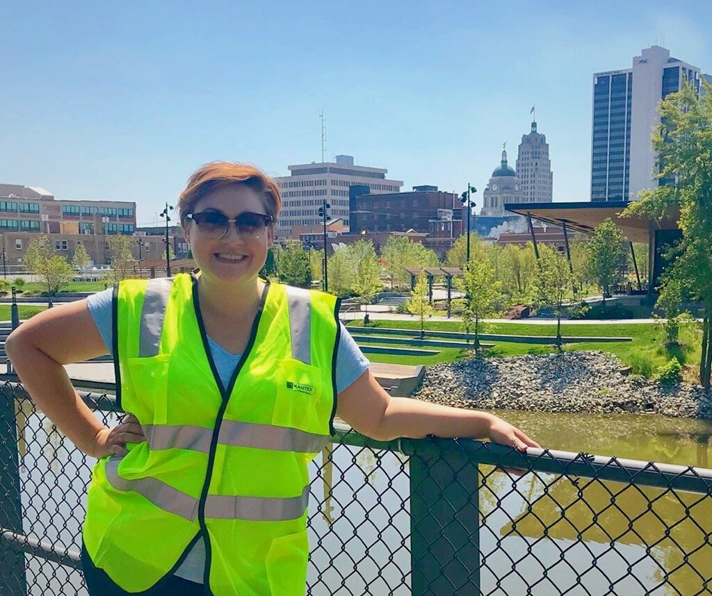 Megan Butler stands in front of Promenade Park.