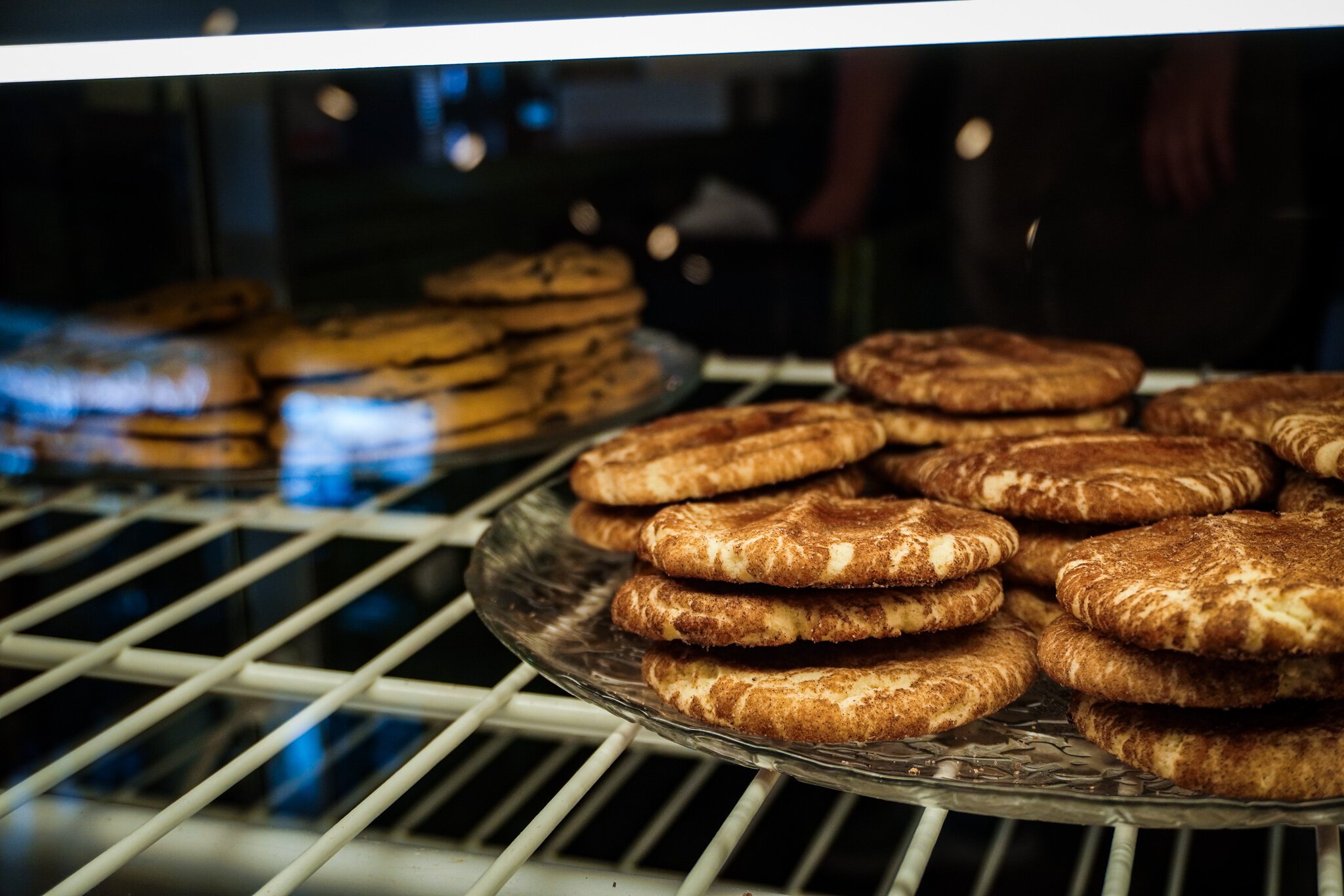 Snickerdoodles in the display case at Nordmann's Nook.