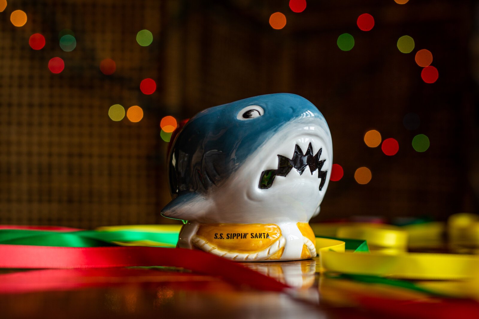 A shark cup, available at Night Train.