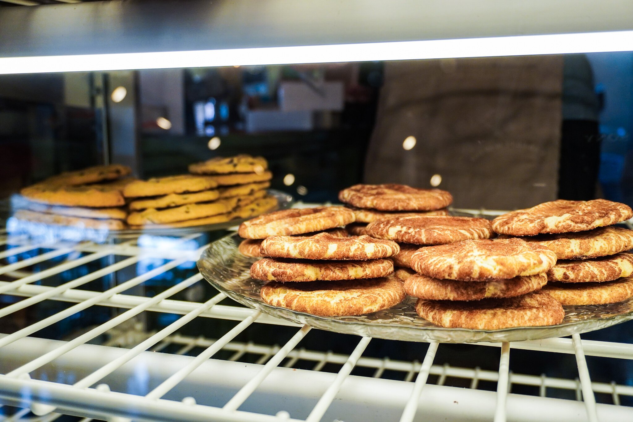 Snickerdoodles in the display case at Nordmann's Nook.