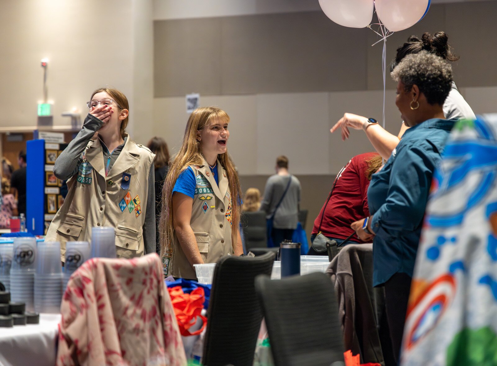 While walking through the Girl Scouts' STEM Expo, attendees experience interactive demos and speak with women who work in STEM.