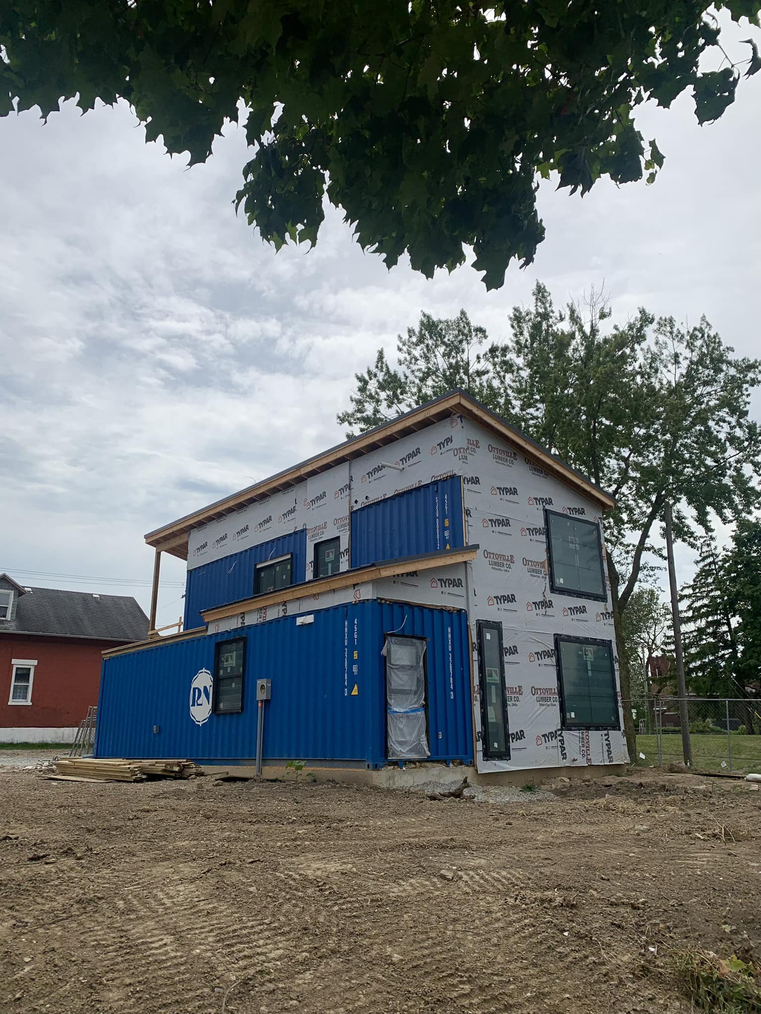 The home made from shipping containers by Three Squared. 