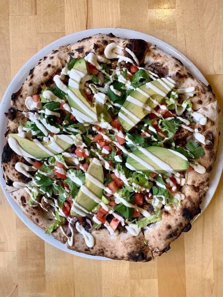 Vegan Taco Pizza from Three Fires Pizza.