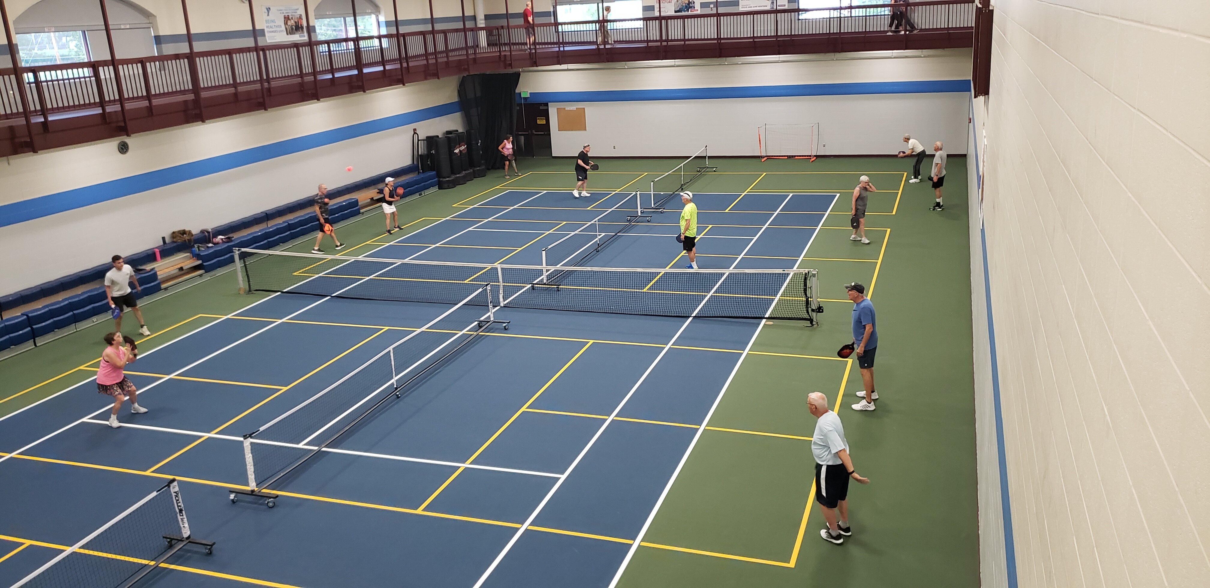 Pickleball courts at the Wabash County YMCA.